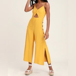 Tie-back cutout jumpsuit